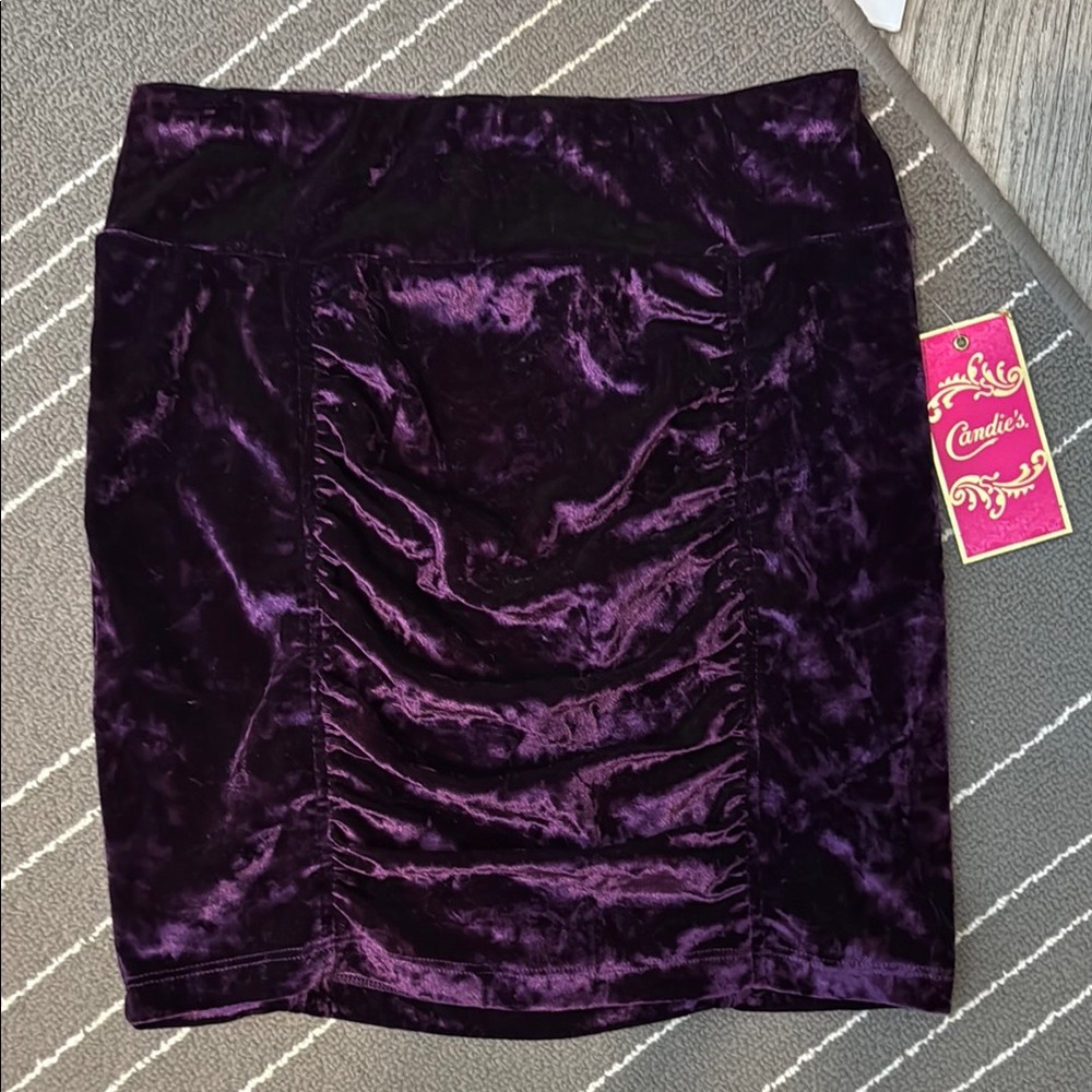 Candie's Velvet Purple Mini Skirt